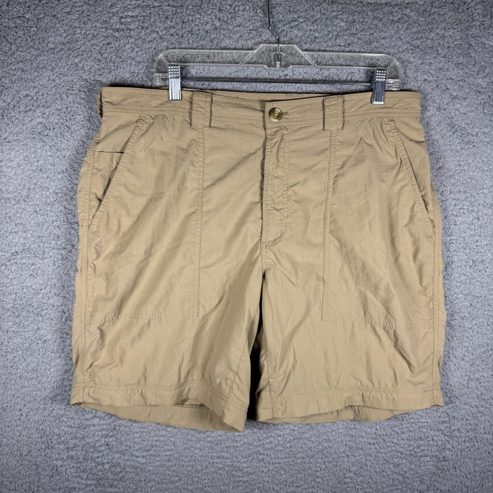 ExOfficio‎ Mens Insect Shield Nylon Hiking Shorts Khaki Tan Size Large 36-38